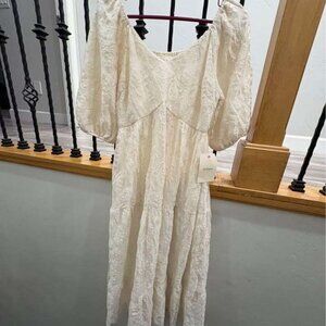 NWT bohme Kay embroidered white dress women’s size Medium